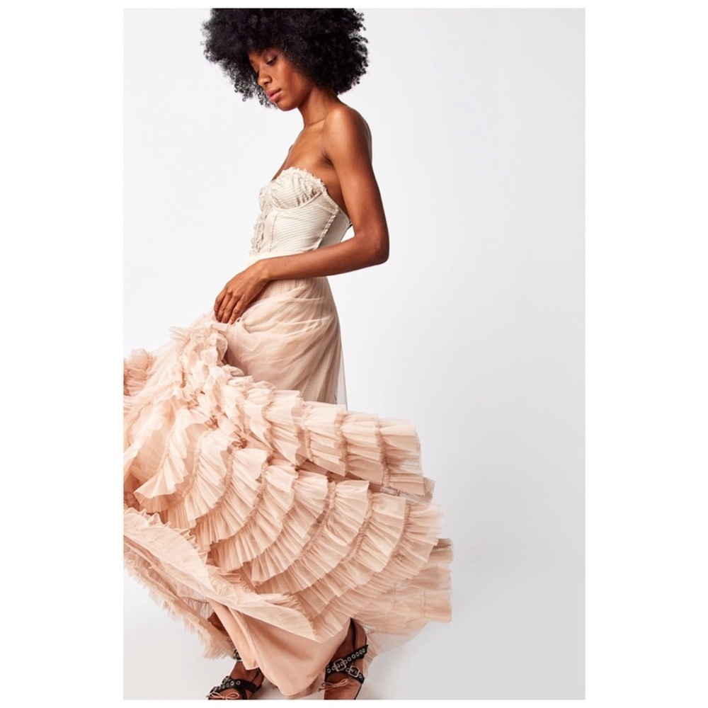 LOVESHACKFANCY MAXI TULLE SKIRT - Picture 2 of 5